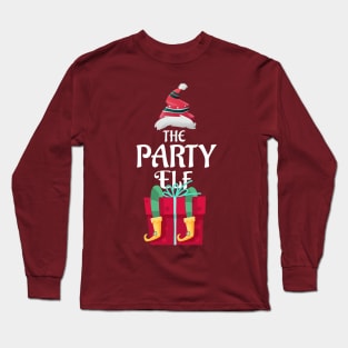 The Party Christmas Elf Matching Pajama Family Gift Long Sleeve T-Shirt